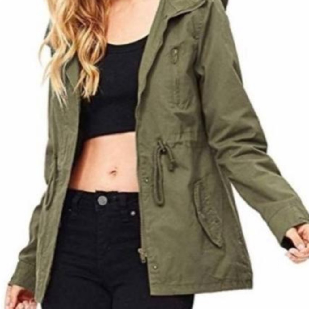 Ambiance army green utility jacket